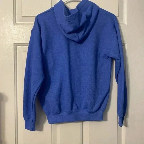 Youth Large 14-16 Hoodie Fleece Blue‎ Kangaroo Pocket - Picture 2 of 3
